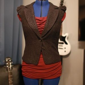 NWT Forever 21 Black Blazer Short Sleeve - Medium